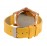 Orologio analogico - quadrante rotondo - cinturino in ecopelle (giallo)